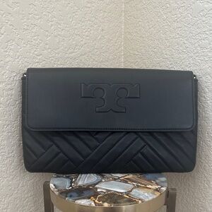 Tory Burch Black Chevron Crossbody Bag